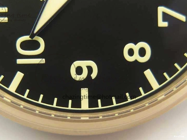 MIROTIME 0503 Big Pilot IW510301 Satin-Polished RG YLF Best Edition Black Dial On Leather Strap A Flexible 7222